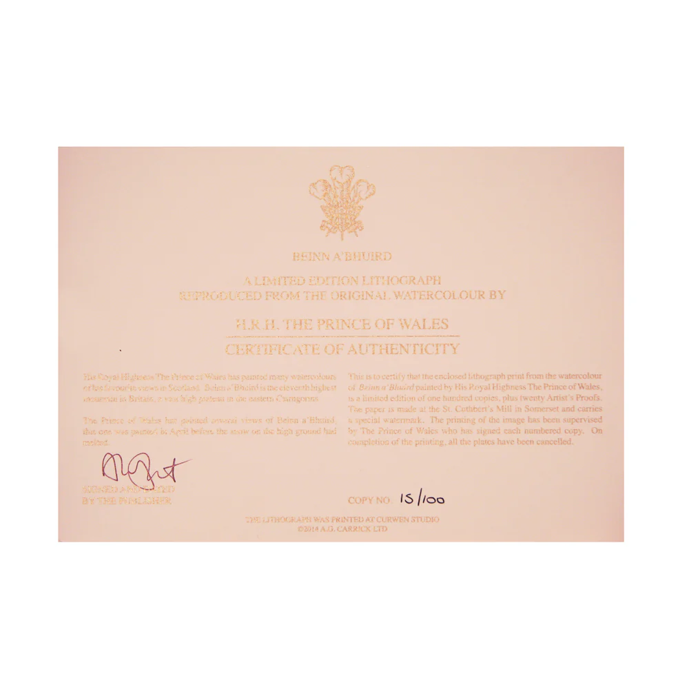 'Beinn a' Bhùird' Limited Edition Framed Lithograph - Image 4