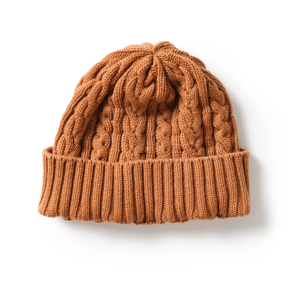 Cable Knit Cashmere Beanie (One Size / Various Colours) - Image 4