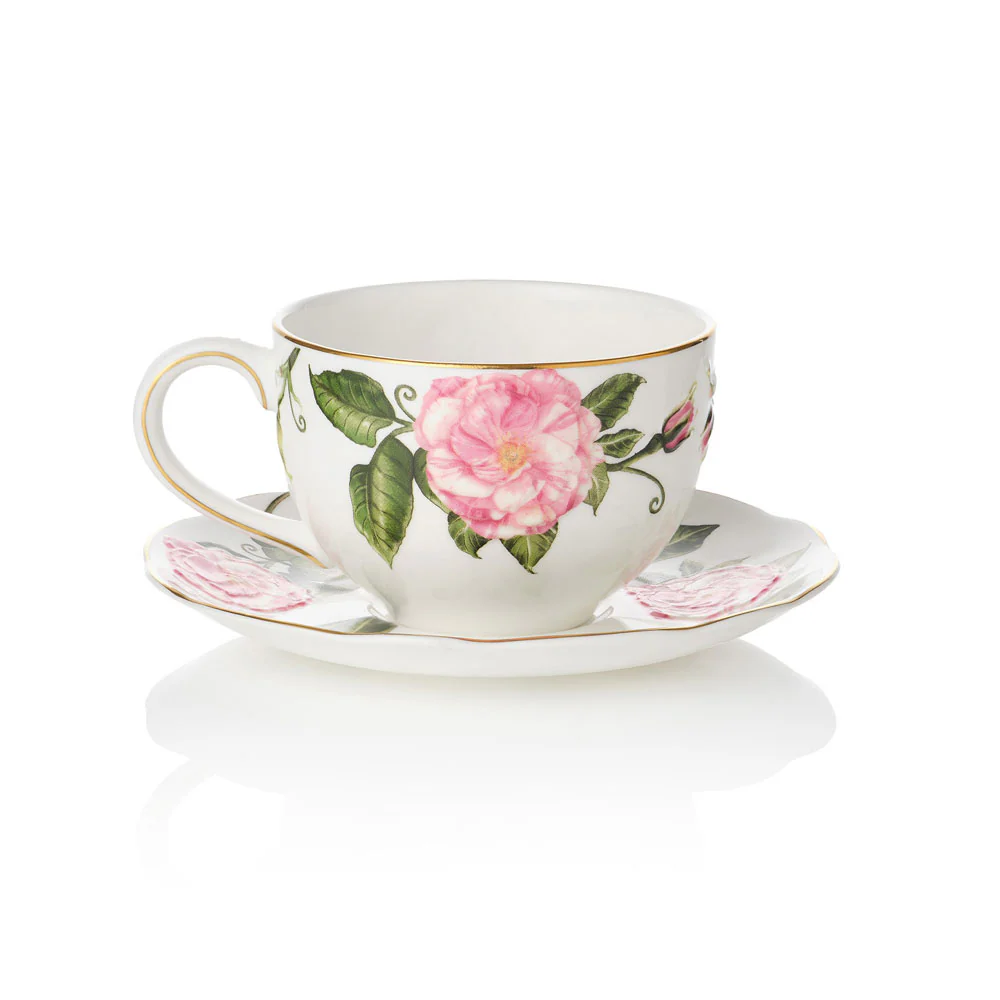 The King's Rose Fine Bone China Teacup & Saucer - Image 3
